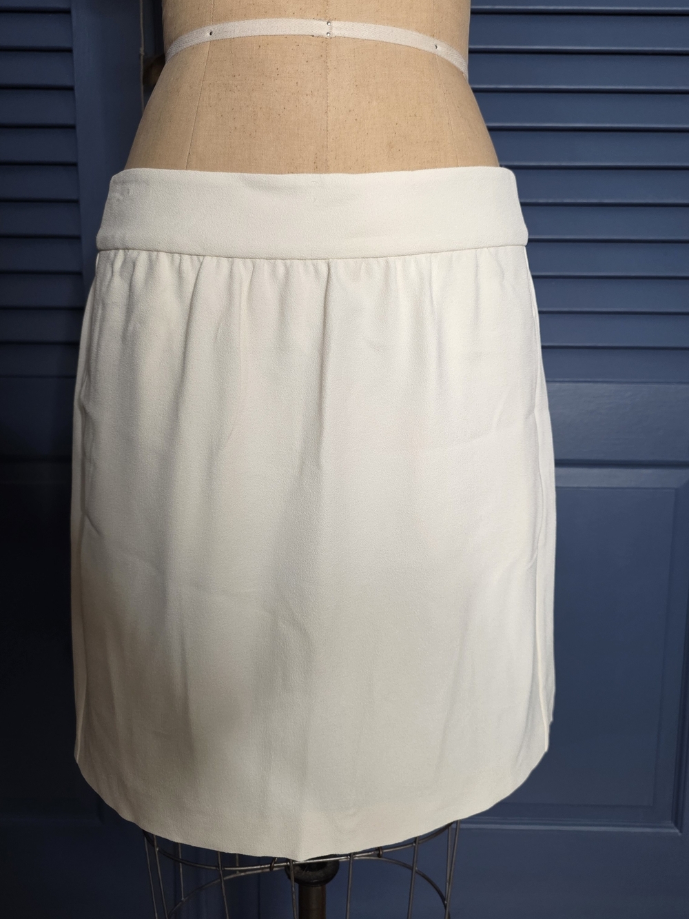 Giambattista Valli White Cady Yoke Gathered Mini Skirt IT 46 US 10